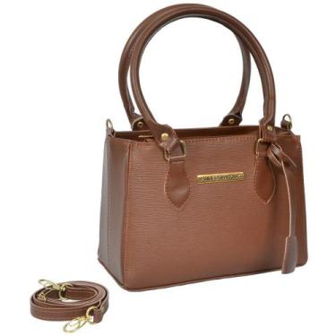 Imagem de Bolsa Média Feminia Transversal Manuela Marques, Mulher, Caramelo, Úni