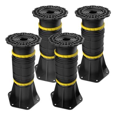 Imagem de AJOFIEK Pernas de suporte de cama 2025, pernas de suporte de moldura de cama de 21 a 34 cm, substituição de pernas de cama de altura ajustável (pacote com 4)