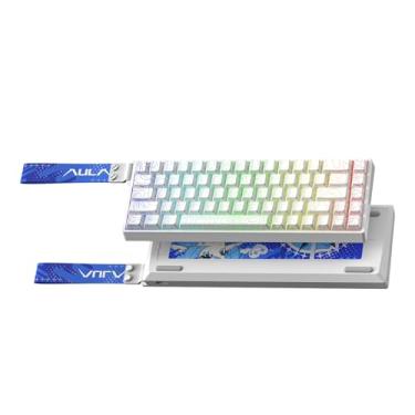 Imagem de Teclado mecânico para jogos Aula WIN68 HE com fio, 60%, interruptor magnético de efeito Hall, modo de acionamento rápido, taxa de pesquisa de 8000 Hz, teclado com fio retroiluminado RGB para laptop/PC
