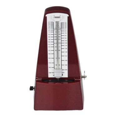 Imagem de JWQFBC Metrônomo Mecânico de Alta Precisão, Rastreamento de Tempo E, Metrônomo Universal Robusto Profissional para Bateria, Violoncelo, Saxofone, Vermelho