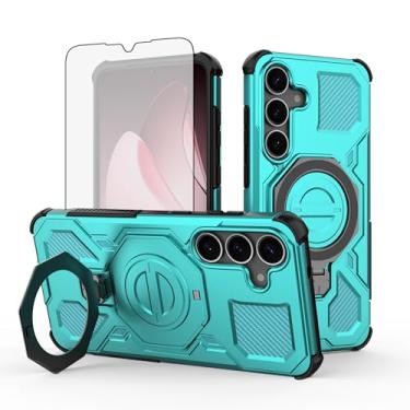 Imagem de Asuwish Capa de celular para Samsung Galaxy S25 Plus S25+ 5G com protetor de tela de vidro temperado e suporte de anel magnético com suporte, acessórios para celular S25Plus 25S + S 25 25+ SM-S936U