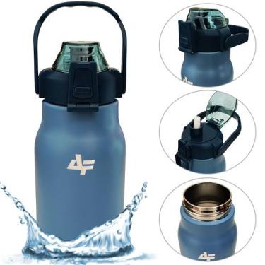 Imagem de Garrafa Térmica Albatroz BWG04 Azul 1L Aço Inoxidável Mug Térmico a Vá