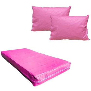 Imagem de Kit Capa Impermeável Para Colchão Solteiro Antialergica + 02 Capas de Travesseiro Imper...