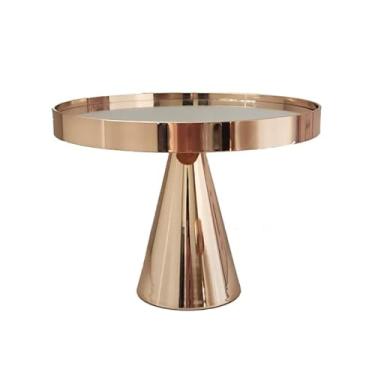 Imagem de Suporte de bolo suporte de bolo espelho dourado superior qualidade premium macaroon expositor redondo empilhável biscoito sobremesa celebração festa bolo prato doces cupcake sobremesa prateleiras (cor
