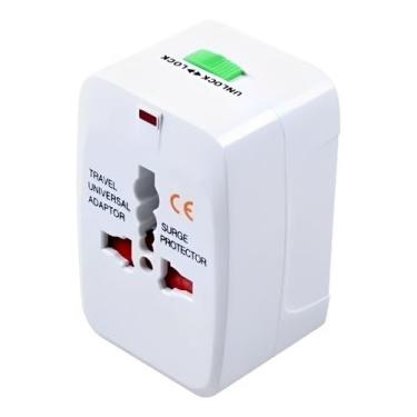 Imagem de Adaptador Tomada Univarsal 150 Países nternacional Bivolt Estados Unidos Europa China Reino Unido Argentina EUA UK CH Ideal para Viagens Internacionais (01 UNIDADE)