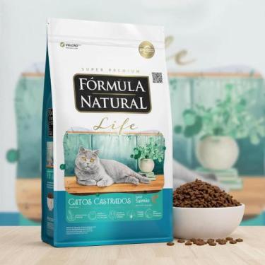 Imagem de Ração Seca 10,1 Kg Para Gatos Castrados Fórmula Natural Sabor Salmão e