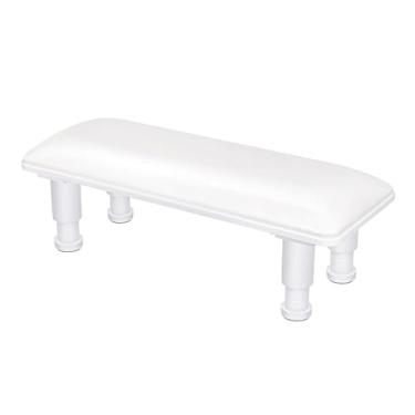 Imagem de OIIBWQ Apoio de mão para manicure de unhas Suporte de apoio de mão Antiderrapante Altura ajustável Couro PU Tapete de mesa de unhas para salões pessoais