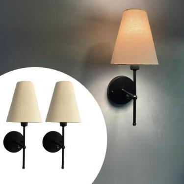 Imagem de Kit 2 Arandelas de Parede Clássico Com Interruptor com Cúpula ref 05 S