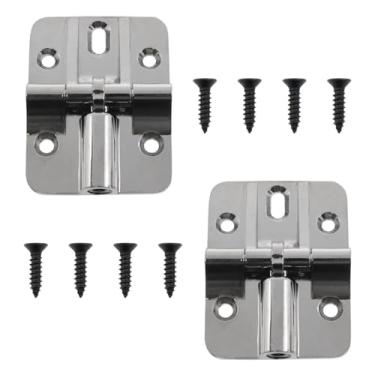 Imagem de AYLIFU Dobradiça de porta com controle de posição ajustável, dobradiça dobrável para serviço pesado com parafuso preto 2,32 × 1,75 cm para mesas dobráveis, portas de armário, portas de madeira, 2