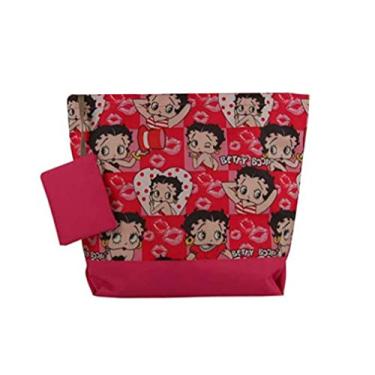 Imagem de Betty Boop Bolsa de compras de poliéster com bolsa de moedas (rosa), rosa, Large