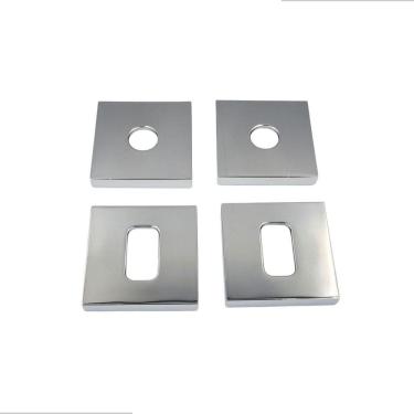 Imagem de Kit Roseta Avulsa Fechadura Pado Externa Cromada Sm Rq2 Zm