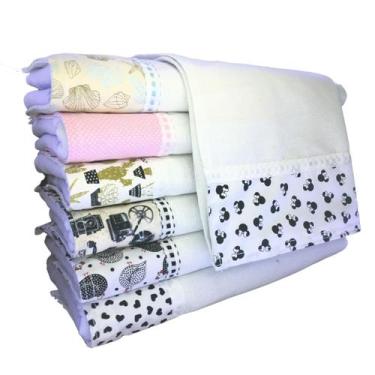 Imagem de Pano De Prato Barrado 05 Unid - H carvalho