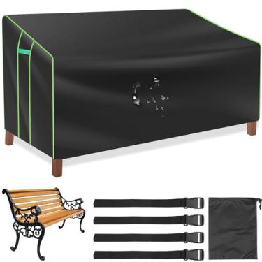 Imagem de Capa de sofá de pátio, capa de sofá de poliéster para ambientes externos, capa de banco espessa para área externa, protetor de sofá duplo, à prova de vento para pátio
