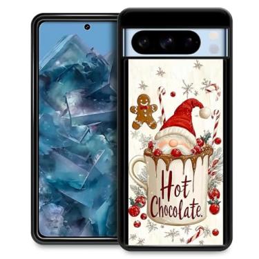 Imagem de TAMEFOX Capa compatível com Google Pixel 8 Pro, chocolate quente de Natal para Google Pixel 8 Pro, capa protetora fina e macia à prova de choque TPU para mulheres meninas meninos para Google Pixel 8