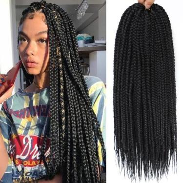 Imagem de Crochet Braids Flagship de 18 polegadas para mulheres negras (8 pacote