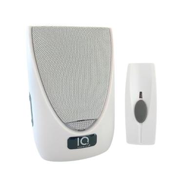 Imagem de Campainha de porta portátil sem fio alimentada por bateria com kit de alerta visual, 6 tons de sino, 4 níveis de volume, 1 botão branco