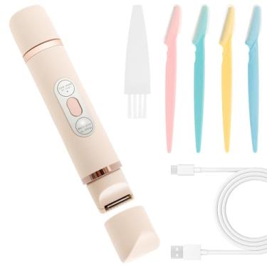 Imagem de Barbeador elétrico feminino com IPX7 à prova d'água confortável barbeador elétrico sem fio aparador de biquíni de cabeça dupla para uso molhado e seco (rosa, 1 peça)