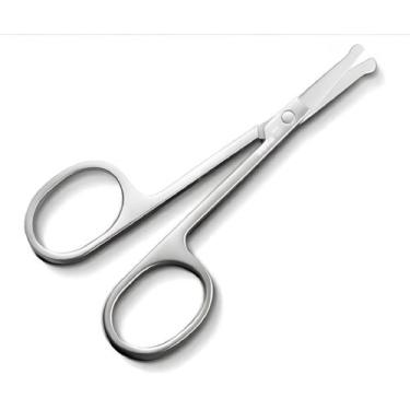 Imagem de Tesoura Sem Ponta para Aparar Pelos do Nariz, Barba, Bigode - Sinhong