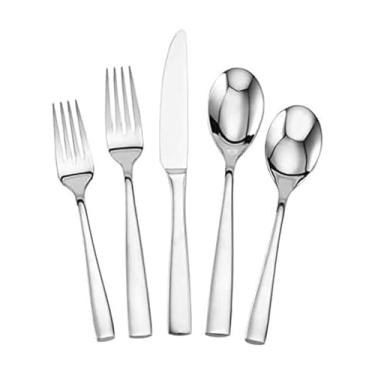 Imagem de Mikasa, Delano Flatware Service para 4, conjunto de 20 peças, conjunto de talheres de aço inoxidável 18/0