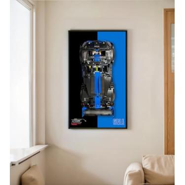 Imagem de iCUANUTY Moldura De Parede Para Exposição Carro Corrida Porsche Gt4 E-Performance, Bloco Montar Lego 42176 - Presente Ideal Quem Ama, Tamanho: 49,6 X 29,9 Cm