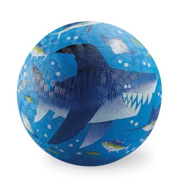 Imagem de Crocodile Creek Playground Ball - Durable Rubber Ball for Kids Ages 3 and Up - Bouncy Inflatable Ball for Kickball, Indoor Games, and Outdoor Sports - PVC-Free - Shark Reef - 5-inch Diameter