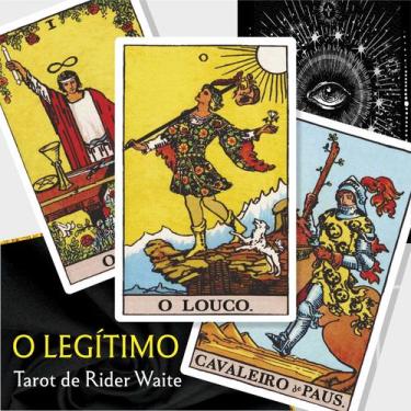 Imagem de Tradicional Tarot Rider Waite Português com Saquinho e cristal 78 cart