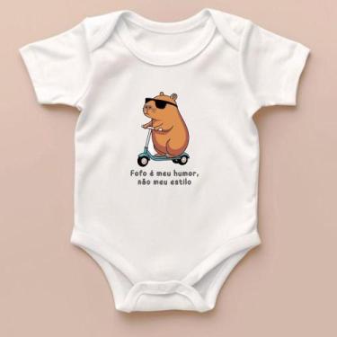 Imagem de Body Bebê Reborn Bodie Personalizado Capyvara Fofo Infantil Confort 10