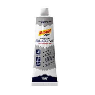 Imagem de Silicone Acético Alta Temperatura Cinza 50g - Mundial Prime - AEROFLEX