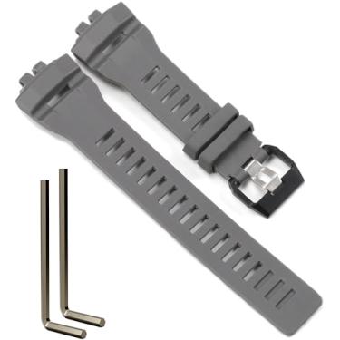Imagem de Pulseira de reposição masculina GBD200 compatível com Casio G-Squad GBD-200 GBD200UU-9 GBD200-9 GBD-200-1JF Pulseira de Resina, Cinza, One Size