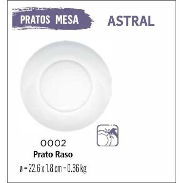 Imagem de Jogo De Prato Astral 06 Pratos Rasos - Vidro 23Cm