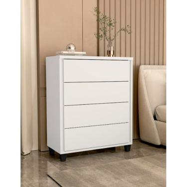 Imagem de Comoda TINA 4 gavetas BRANCA