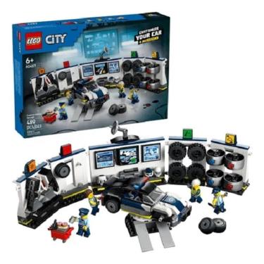Imagem de Lego 60457 City Garagem Personalizada Para Carros Da Polícia – 4 Jogos Pneus Missões  – 489 peças