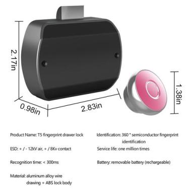 Imagem de Fechadura do armário de impressão digital, Smart Biometric Cabinet Loc