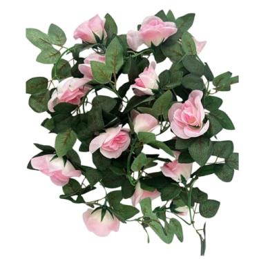 Imagem de KINDU - 5 Unid. Corrente De Rosas Artificial Rosa 2,2 Metros