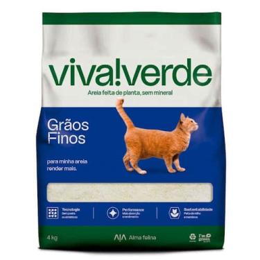 Imagem de Areia Higiênica Viva Verde Grãos Finos - 4 kg - PETFIVE