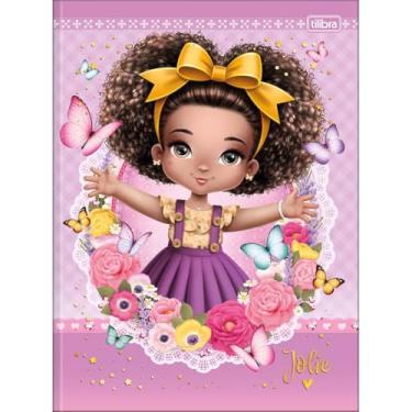 Imagem de Tilibra - Caderno Brochura Capa Dura Universitário Jolie 80 Folhas - Jolie Negra Fundo Lilas