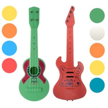 Imagem de Kit Musical Violinha e Guitarrinha A Corda Brinquedo Educativo Infantil Prenda Cores Sortidas