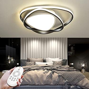Imagem de Luminária de teto moderna com controle remoto, luminária de teto regulável, LED, quarto, sala de estar, parede com controle remoto, restaurante, escritório, quarto infantil, iluminação inter