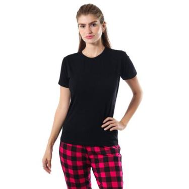 Imagem de Pijama Meia Estação Feminino Longo Empório Do Algodão, Rosa, GG