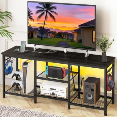 Imagem de Suporte de TV YGEOMER 120cm para TVs de 55" com estação de carregament