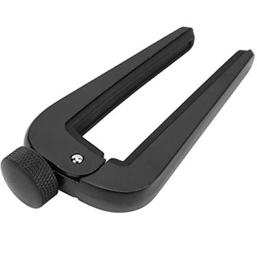 Imagem de Domary Liga de Zinco Guitarra Acústica Capo Pro Ajustável Braçadeira de Silicone Boca para Baixo Ukulele Violino Clássico Folk Instrumentos Elétricos (Preto)