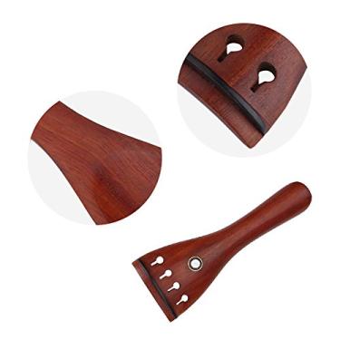 Imagem de ZJchao 4/4 Acessórios para Violino, Acessórios para Violino jacarandá + Latão Chinrest Pegs Afinadores Endpin Mão Manual Pura para /