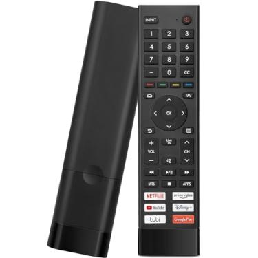 Imagem de Controle remoto de substituição ERF3J80H para todos os controles remotos de TV Hisense, controle de substituição para Hisense UHD 4K ULED Google TVs