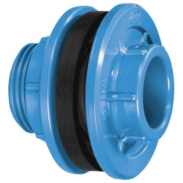 Imagem de Adaptador Para Caixa D'Água Cor Azul Com Borracha De Vedação Com Bitola 50,6mm x 1.1/2" Durín
