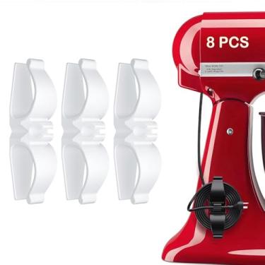 Imagem de Organizador de cabos para eletrodomésticos, pacote com 3 unidades, organizador de cabos, organizador de fios para misturadores de eletrodomésticos, branco