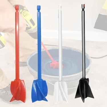 Imagem de 2 peças de acessório de broca misturadora de resina epóxi – bastão de mistura de tinta espiral para furadeira elétrica, agitador portátil eficiente para resina, pigmentos, tinta e muito mais (preto|