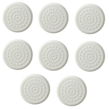 Imagem de Almofadas de perna de cadeira de 8 camadas de PVC não deslizante protetores de pés de móveis espessados almofadas mudas para pisos duros capa de pé de cadeira redonda autoadesiva (white)