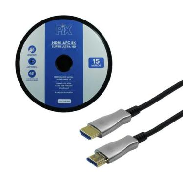 Imagem de Cabo Hdmi 2.1 8k Hdr Fibra Ótica Ativa 15 Metros - PIX