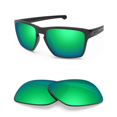 Imagem de BLAZERBUCK Lentes de substituição para óculos de sol Oakley Sliver XL OO9341, Verde esmeralda - polarizado, 0