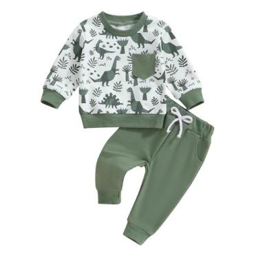 Imagem de Conjunto de roupas Baby Boy Fall, moletom de manga comprida, calça ver